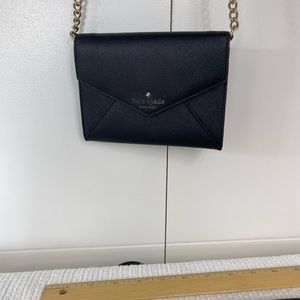 Kate Spade wallet chain purse, black leather